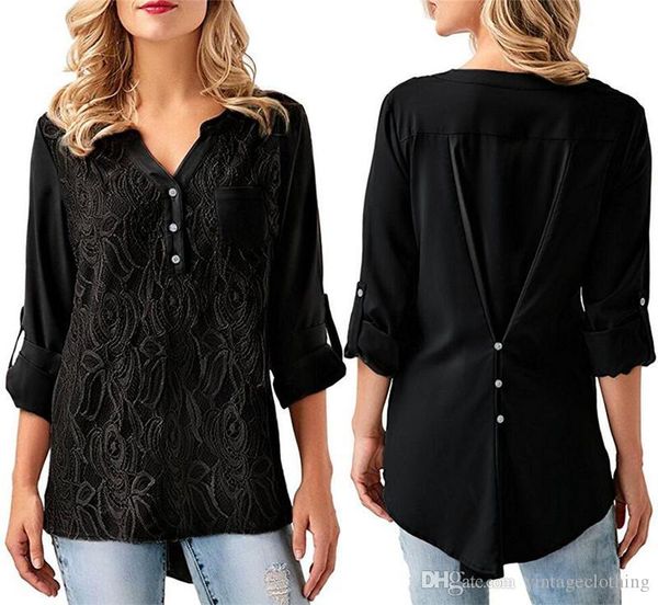 women's blouses & shirts chiffon blouse fashion women long sleeve lace summer casual tee shirt femme blusas black s-xxxl, White
women's blouses & shirts chiffon blouse fashion women long sleeve lace summer casual tee shirt femme blusas black s-xxxl, White