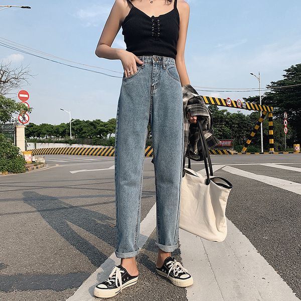 woman jeans high waist clothes wide leg denim clothing streetwear vintage quality 2020 fashion harajuku loose straight pants, Blue
woman jeans high waist clothes wide leg denim clothing streetwear vintage quality 2020 fashion harajuku loose straight pants, Blue