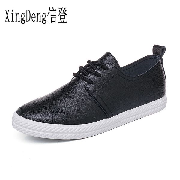 fashion lace up round toe student flats doug casual shoes ladies comfortable spring summer pu leather flat heel shoes 35-40, Black
fashion lace up round toe student flats doug casual shoes ladies comfortable spring summer pu leather flat heel shoes 35-40, Black