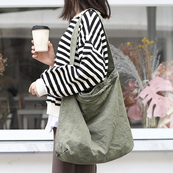 women student canvas fashion shoulder messenger tote handbag shopping solid color travel ladies reusable folding shopper bags
women student canvas fashion shoulder messenger tote handbag shopping solid color travel ladies reusable folding shopper bags