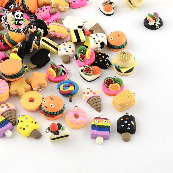 handmade food polymer clay pendants, jewelry findings, mixed color, 17~29x13~20x7~21mm, hole: 2mm, Silver
handmade food polymer clay pendants, jewelry findings, mixed color, 17~29x13~20x7~21mm, hole: 2mm, Silver