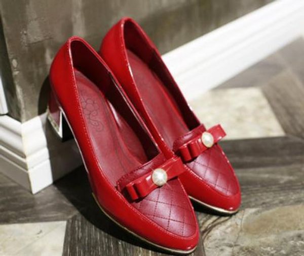 2019 women's shoes in spring and autumn with new style high heel coarse heel pointed end bowknot@234, Black
2019 women's shoes in spring and autumn with new style high heel coarse heel pointed end bowknot@234, Black