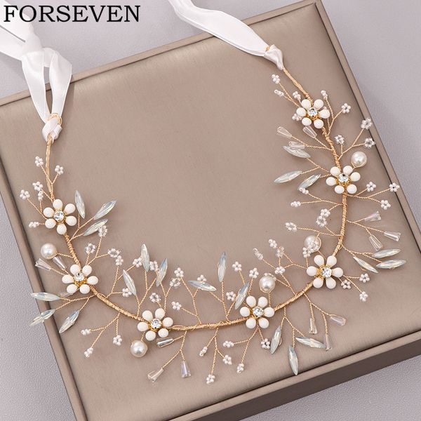 bridal hair accessories crystal pearl headband wedding headpiece handmade gold color bridal tiara wedding headband hair jewelry, Golden;white
bridal hair accessories crystal pearl headband wedding headpiece handmade gold color bridal tiara wedding headband hair jewelry, Golden;white