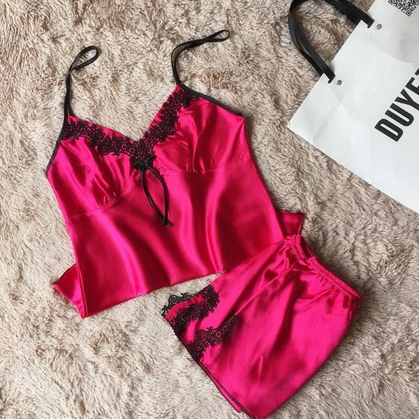 women sleepwear sleeveless strap pajama sets nightwear lace trim satin cami purple pink gold red cool summer pajama sets, Blue;gray
women sleepwear sleeveless strap pajama sets nightwear lace trim satin cami purple pink gold red cool summer pajama sets, Blue;gray