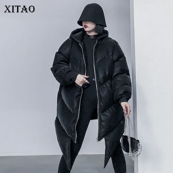 xitao tide thick irregular zipper parka women clothes 2019 loose casual personality pleated hooded collar black coat dmy1504
xitao tide thick irregular zipper parka women clothes 2019 loose casual personality pleated hooded collar black coat dmy1504