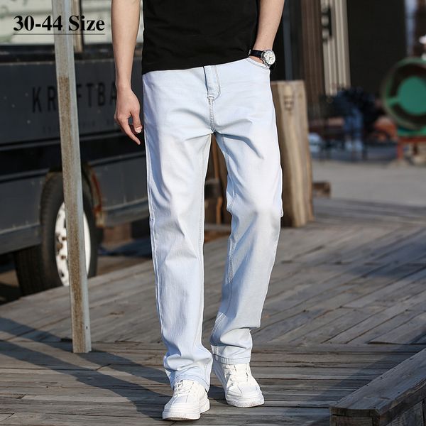 men's jeans summer thin 5 colors available loose straight denim pants advanced stretch classic trousers male plus size 40 42 44, Blue
men's jeans summer thin 5 colors available loose straight denim pants advanced stretch classic trousers male plus size 40 42 44, Blue