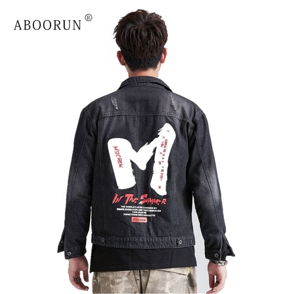 aboorun big m letters printed denim jackets men's vintage ripped denim jackets autumn cotton coat for male, Black;brown
aboorun big m letters printed denim jackets men's vintage ripped denim jackets autumn cotton coat for male, Black;brown