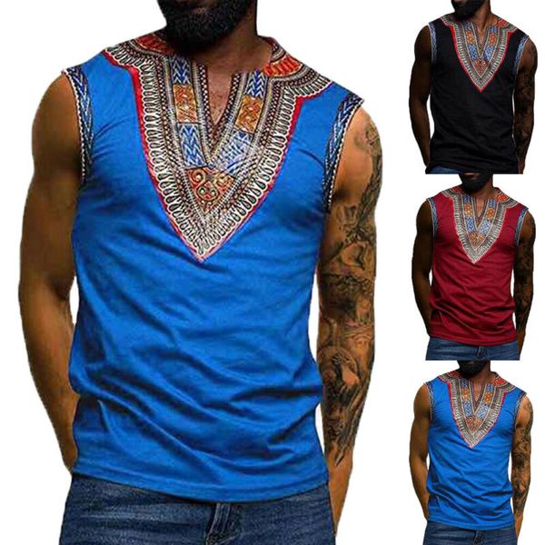 men ethnic dashiki vest african dashiki style clothing sleeveless caftan v-neck tank top, White;black
men ethnic dashiki vest african dashiki style clothing sleeveless caftan v-neck tank top, White;black