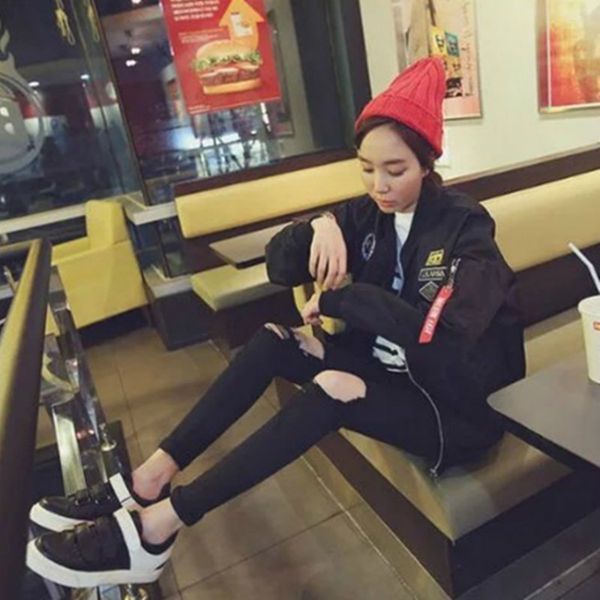 2019 new style with holes capri jeans women's chic korean-style tight ins super fire slimming skinny pencil pants, Blue
2019 new style with holes capri jeans women's chic korean-style tight ins super fire slimming skinny pencil pants, Blue