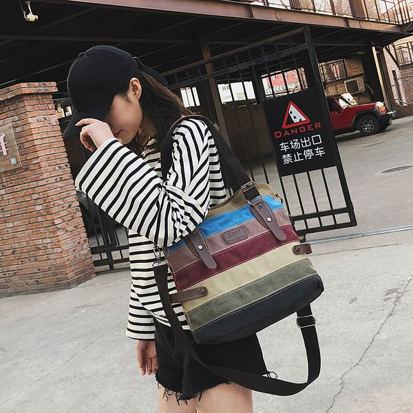 women bag canvas new style commuting large capacity shoulder bags hit color fashion crossbody bag hand shopping sack
women bag canvas new style commuting large capacity shoulder bags hit color fashion crossbody bag hand shopping sack