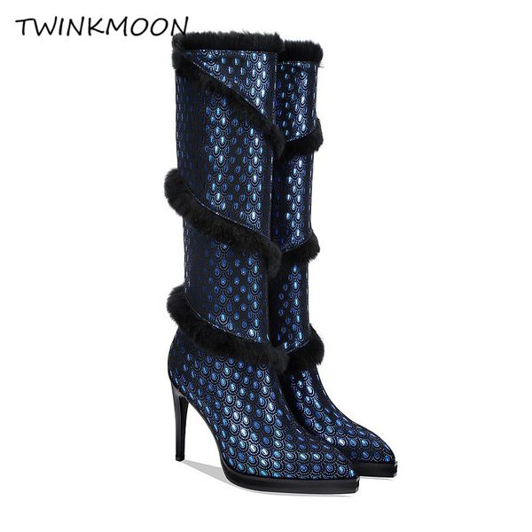 embellished rhinestone suede winter boots for women high heels shoes plush inside zip peacock tail pattern knee high boots, Black
embellished rhinestone suede winter boots for women high heels shoes plush inside zip peacock tail pattern knee high boots, Black
