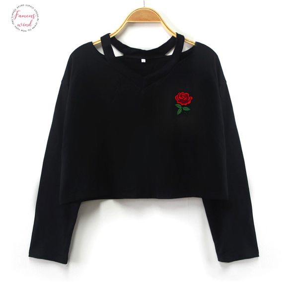 womens t shirts tunic kawaii fashion v neck long sleeve t shirt female ulzzang harajuku loose casual short tee rose print, White
womens t shirts tunic kawaii fashion v neck long sleeve t shirt female ulzzang harajuku loose casual short tee rose print, White