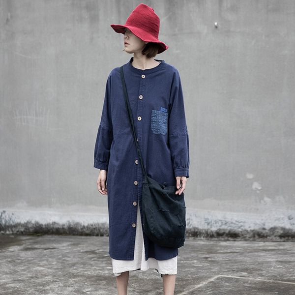 women's trench coats johnature 2021 o-neck patch plaid pocket irregular cotton linen coat loose comfortable long sleeve women autumn, Tan;black
women's trench coats johnature 2021 o-neck patch plaid pocket irregular cotton linen coat loose comfortable long sleeve women autumn, Tan;black