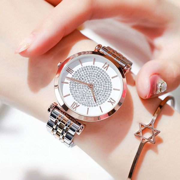 luxury gypsophila watch women fashion stainless steel bracelet watches ladies diamond quartz watch female waterproof wristwatch, Slivery;brown
luxury gypsophila watch women fashion stainless steel bracelet watches ladies diamond quartz watch female waterproof wristwatch, Slivery;brown