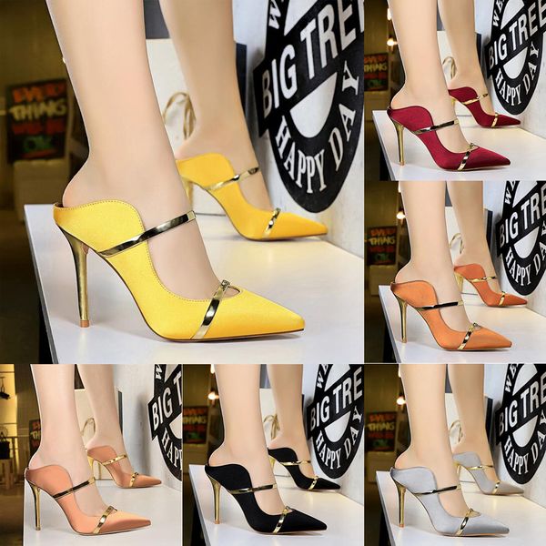 10cm pure color slipper heel ankle shallow fashion luxury designer women wedding shoes ladies high heels pumps size 34 to 40, Black
10cm pure color slipper heel ankle shallow fashion luxury designer women wedding shoes ladies high heels pumps size 34 to 40, Black