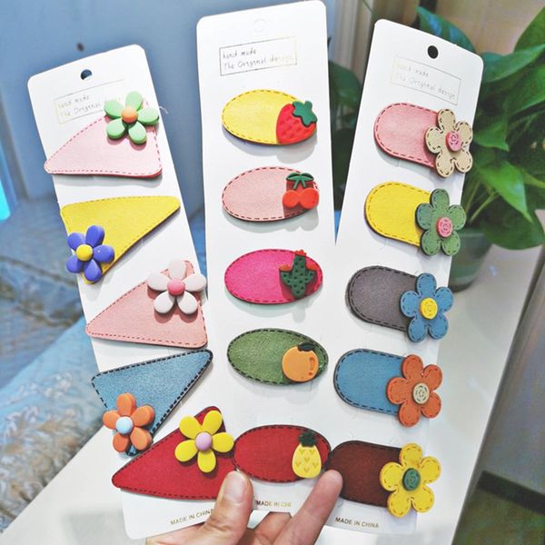 5pcs/set children cute cartoon fruit flower hairpins girls colors synthetic leather baby hair clips kids hair accessories, Slivery;white
5pcs/set children cute cartoon fruit flower hairpins girls colors synthetic leather baby hair clips kids hair accessories, Slivery;white