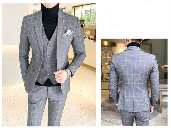 handsome groomsmen two buttons groom tuxedos notch lapel men suits wedding/prom man blazer ( jacket+pants+vest) 1, Black;gray
handsome groomsmen two buttons groom tuxedos notch lapel men suits wedding/prom man blazer ( jacket+pants+vest) 1, Black;gray