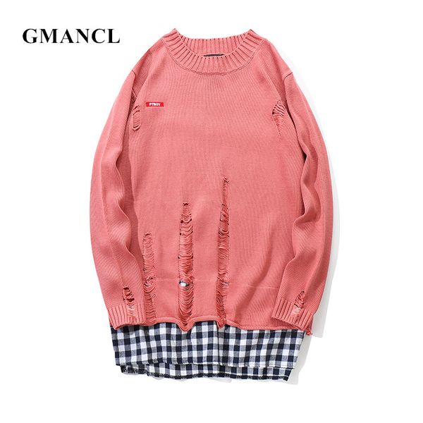 gmancl men hip hop streetwear fake two pieces lattice patchwork sweater cotton loose long section mens casual knitwear pullover, White;black
gmancl men hip hop streetwear fake two pieces lattice patchwork sweater cotton loose long section mens casual knitwear pullover, White;black