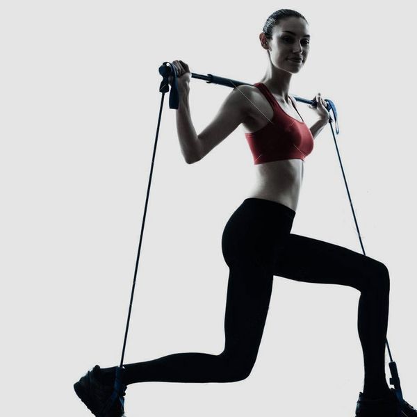 pilates lightweight resistance band and toning bar home gym trainer portable total body workout yoga fitness stretch stick 
pilates lightweight resistance band and toning bar home gym trainer portable total body workout yoga fitness stretch stick