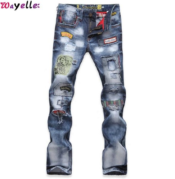 wayelle cool fashion men's jeans jogger skinny men cotton ripped homme hip hop long jean pants color soft comfortable, Blue
wayelle cool fashion men's jeans jogger skinny men cotton ripped homme hip hop long jean pants color soft comfortable, Blue