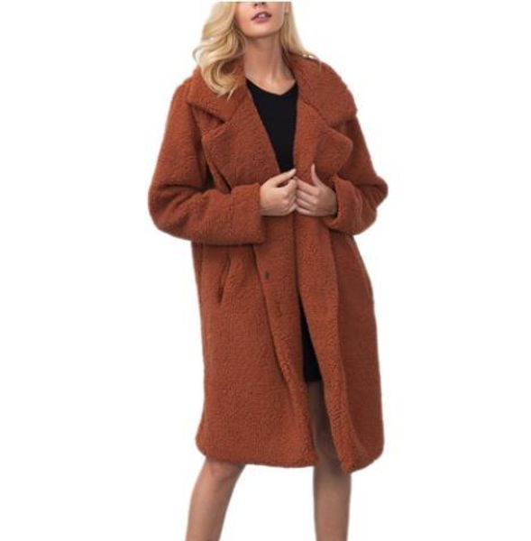 2018 ladies winter warm plush faux fur suit collar long coat thick fur casual outerwear camel hairy overcoat plus
2018 ladies winter warm plush faux fur suit collar long coat thick fur casual outerwear camel hairy overcoat plus
