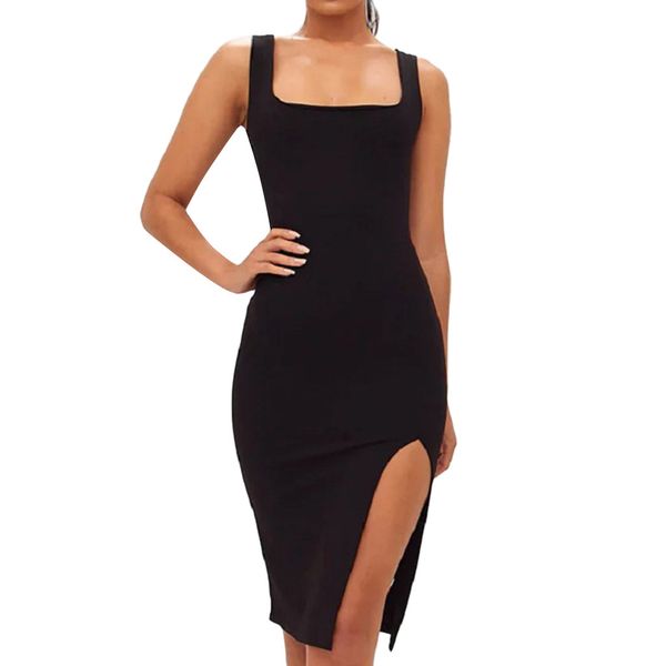 dress for women summer dress fashion women solid sleeveless open fork strap bodycon long sling vestidos elbise, Black;gray
dress for women summer dress fashion women solid sleeveless open fork strap bodycon long sling vestidos elbise, Black;gray