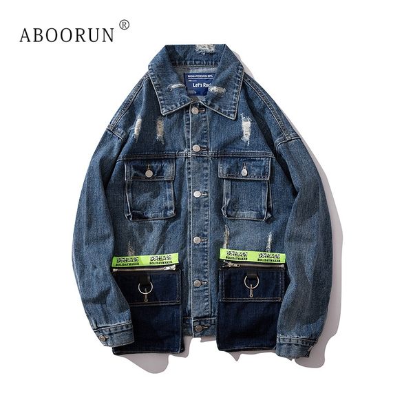 aboorun multi pockets tooling denim jackets men's bf ripped denim jackets hip hop streetwear coat for male, Black;brown
aboorun multi pockets tooling denim jackets men's bf ripped denim jackets hip hop streetwear coat for male, Black;brown