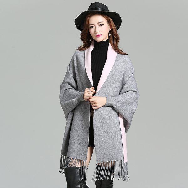 new women's elegant socialite cashmere tassel cardigan sweaters batwing sleeves scarf cape outwear good quality, Black
new women's elegant socialite cashmere tassel cardigan sweaters batwing sleeves scarf cape outwear good quality, Black