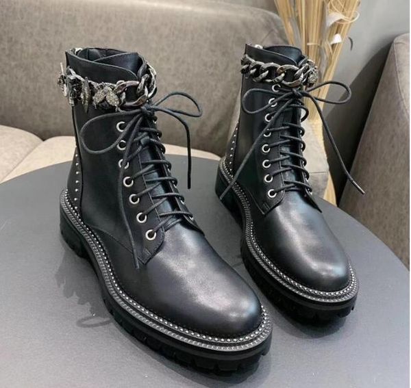 female leather martin boots, rivet boots with water drill, locomotive boots with chain, size: 35-41, black
female leather martin boots, rivet boots with water drill, locomotive boots with chain, size: 35-41, black