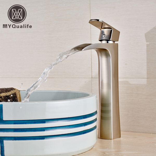 nickel brushed waterfall counterbasin faucet taps single lever deck mounted bathroom mixer taps single handle
nickel brushed waterfall counterbasin faucet taps single lever deck mounted bathroom mixer taps single handle