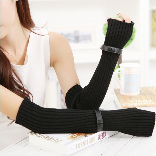 fall winter women knitted arm warmers fingerless long gloves with belt decor,spring new ladies knitting warm fake sleeve mittens, Blue;gray
fall winter women knitted arm warmers fingerless long gloves with belt decor,spring new ladies knitting warm fake sleeve mittens, Blue;gray