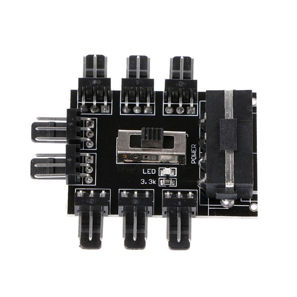 pc ide molex 1 to 8 way splitter cooling fan hub 3-pin 12v power socket pcb adapter
pc ide molex 1 to 8 way splitter cooling fan hub 3-pin 12v power socket pcb adapter