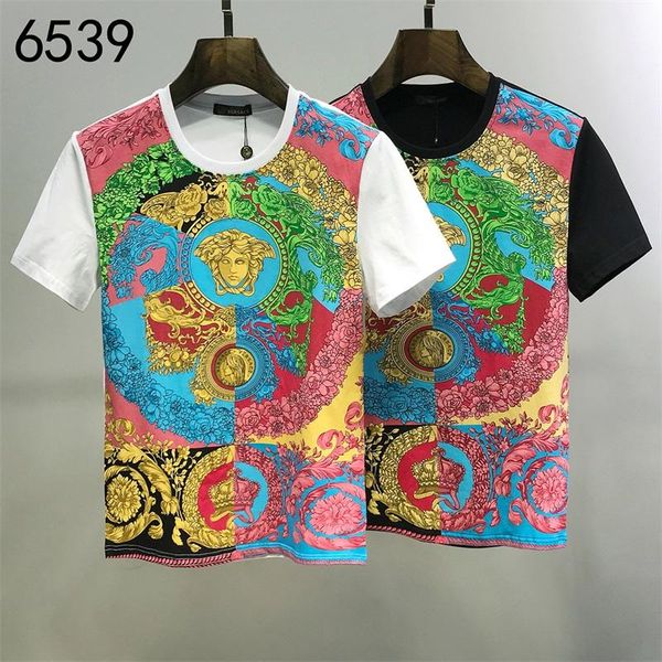 fashion designer new men summer vintage short sleeve o-neck printed floral t-shirt men brand cotton t-shirts men fashion men's clothin, White;black 
fashion designer new men summer vintage short sleeve o-neck printed floral t-shirt men brand cotton t-shirts men fashion men's clothin, White;black