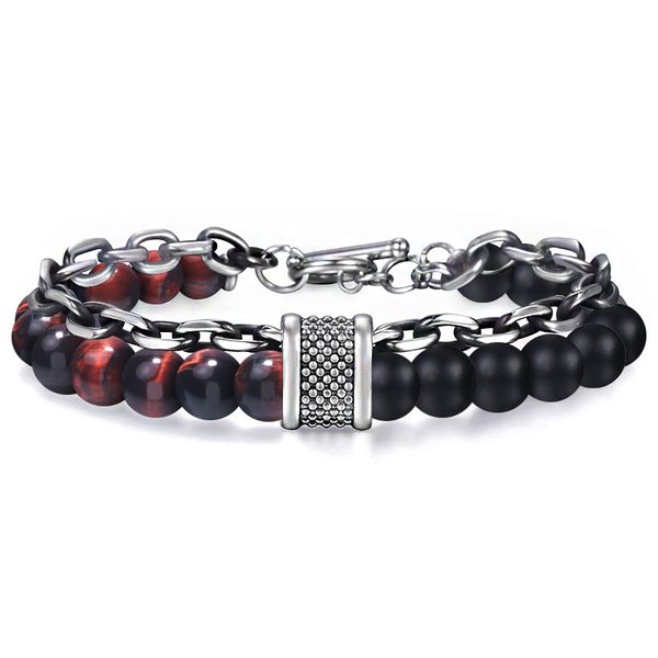 new arrival natural frosted stone tiger eye volcanic stone love bracelet alloy punk wind bracelet bangles jewelry gifts, Black
new arrival natural frosted stone tiger eye volcanic stone love bracelet alloy punk wind bracelet bangles jewelry gifts, Black