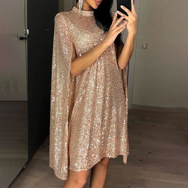 women's sequined party midi dress christmas cloak sleeves new year dresses female winter loose elegant fashion ladies clothes, Black;gray
women's sequined party midi dress christmas cloak sleeves new year dresses female winter loose elegant fashion ladies clothes, Black;gray