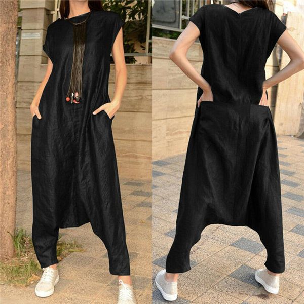 fashion women casual loose baggy jumpsuit romper playsuit overalls harem pants loose solid sleeveless jumpsuit plus size s-5xl, Black;white
fashion women casual loose baggy jumpsuit romper playsuit overalls harem pants loose solid sleeveless jumpsuit plus size s-5xl, Black;white