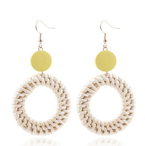 fashion- grass bamboo wicker woven bamboo and rattan geometric round earrings fashion ladies personality earrings, Silver
fashion- grass bamboo wicker woven bamboo and rattan geometric round earrings fashion ladies personality earrings, Silver