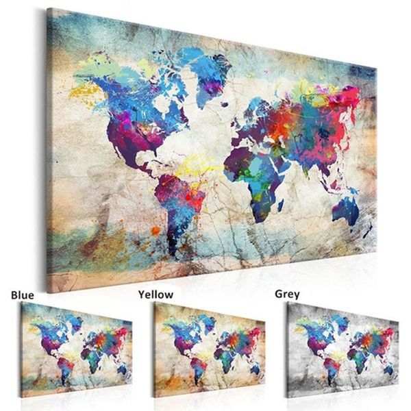 3colors large size hd world map wall art pictures painting wall art for living room home decor (no frame
3colors large size hd world map wall art pictures painting wall art for living room home decor (no frame