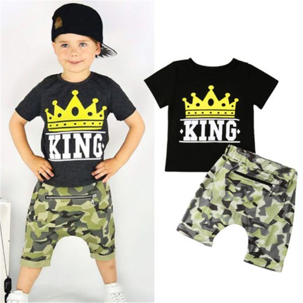2019 boys cotton t shirt camo pants 2 pcs outfits set clothes new summer baby boy clothes king letter camouflage pants, White
2019 boys cotton t shirt camo pants 2 pcs outfits set clothes new summer baby boy clothes king letter camouflage pants, White
