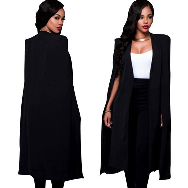 plus size women blazer elegant long cloak coat cape white/black color office daily high street blazer feminino
plus size women blazer elegant long cloak coat cape white/black color office daily high street blazer feminino