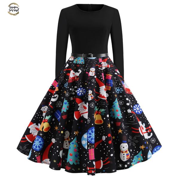 christmas elegant dress women winter vintage dresses robe femme casual long sleeve swing pinup midi dress plus size designer clothes, Black;gray
christmas elegant dress women winter vintage dresses robe femme casual long sleeve swing pinup midi dress plus size designer clothes, Black;gray