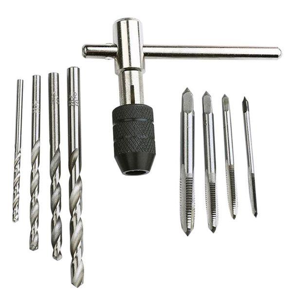 1set adjustable t-handle ratchet tap wrench machinist tool reversion with 5pcs screw tap +4drill thread plug drill bits
1set adjustable t-handle ratchet tap wrench machinist tool reversion with 5pcs screw tap +4drill thread plug drill bits