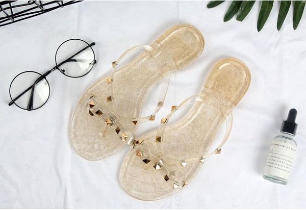 new summer women flip flops slippers flat sandals bow rivet fashion pvc crystal beach shoes d2h50, Black
new summer women flip flops slippers flat sandals bow rivet fashion pvc crystal beach shoes d2h50, Black