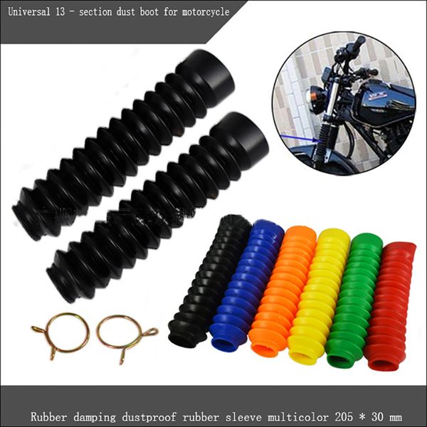 motorcycle modification universal 13 section front fork dust cover rubber proof dustproof rubber sleeve multicolor 205*30mm
motorcycle modification universal 13 section front fork dust cover rubber proof dustproof rubber sleeve multicolor 205*30mm