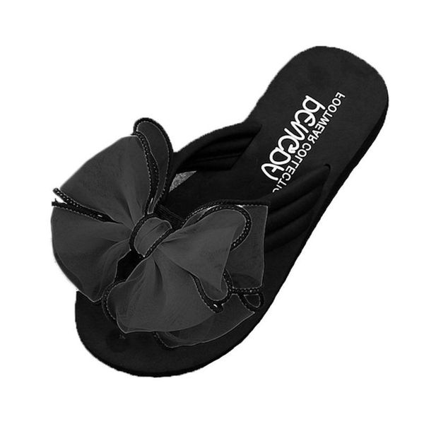 jaycosin slippers solid color flip flops summer fashion bow women's bow wedges flip flops non-slip slippers for ls 2020, Black
jaycosin slippers solid color flip flops summer fashion bow women's bow wedges flip flops non-slip slippers for ls 2020, Black