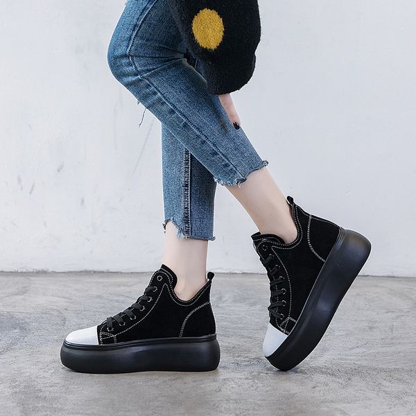 sondr booties lace up shoes woman platform ankle boots for women fashion genuine leather botines mujer 2020 round toe schoenen, Black
sondr booties lace up shoes woman platform ankle boots for women fashion genuine leather botines mujer 2020 round toe schoenen, Black