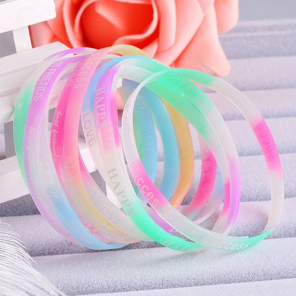 silicone bracelet candy color alphabet sports bracelet fashion printed rubber wrist band party favor promotional gifts t2c5053
silicone bracelet candy color alphabet sports bracelet fashion printed rubber wrist band party favor promotional gifts t2c5053