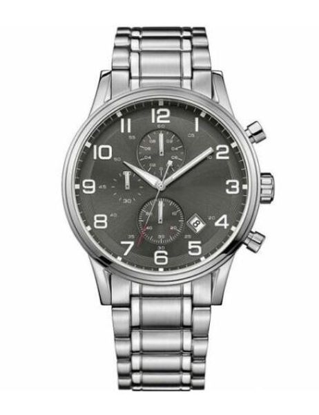 new quartz men's watch 1513181 six needles chronography grey dial steel mens fashion watches with box, Slivery;brown
new quartz men's watch 1513181 six needles chronography grey dial steel mens fashion watches with box, Slivery;brown