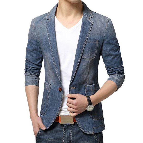 denim jacket men casual jeans suits brazer jackets jaqueta masculina mens fashion streetwear slim fit denim cotton coats clothes, Black;brown
denim jacket men casual jeans suits brazer jackets jaqueta masculina mens fashion streetwear slim fit denim cotton coats clothes, Black;brown