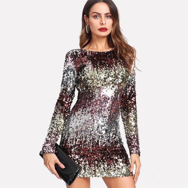 bodycon dress woman clothing iridescent sequin dress round neck long sleeve s party dress with zipper women clothing sheath autumn short, Black;gray
bodycon dress woman clothing iridescent sequin dress round neck long sleeve s party dress with zipper women clothing sheath autumn short, Black;gray